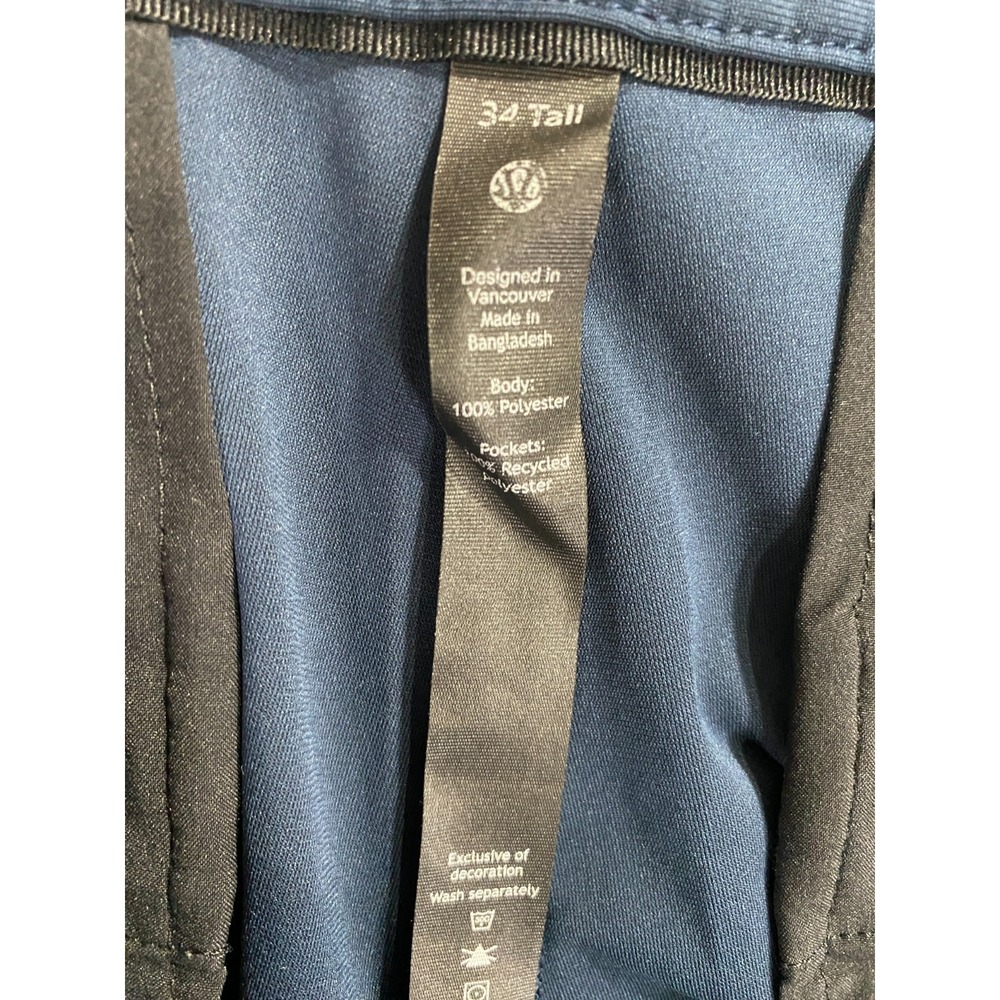 Lululemon Mens Pants 34x35 Tall Blue Stretch Golf Travel Work Casual #690 - Picture 6 of 9
